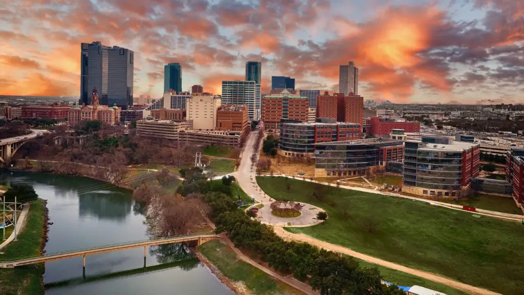 Photo of Downtown Fort Worth, Texas at sunset