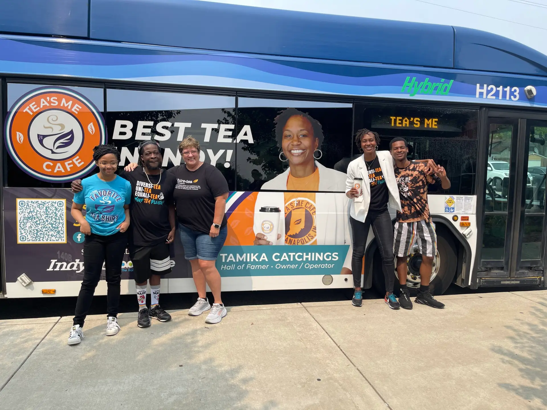 IndyGo +Tamika Catchings Tea's Me Bus