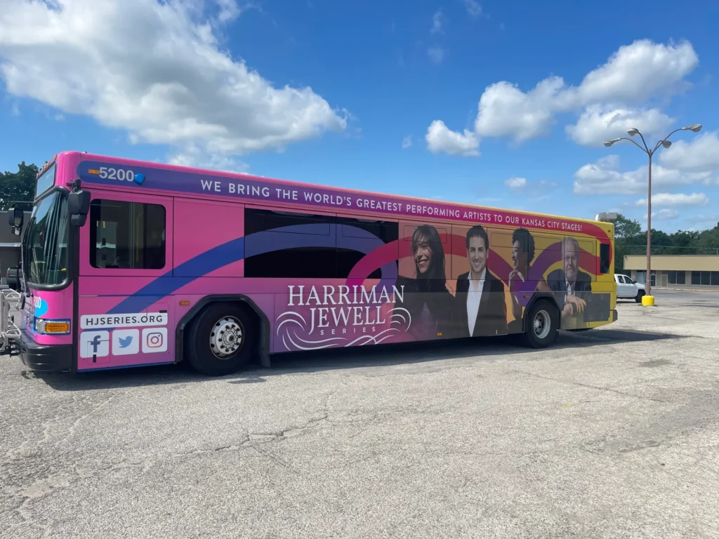 The Harriman-Jewell Series bus attracts attention wherever it goes!