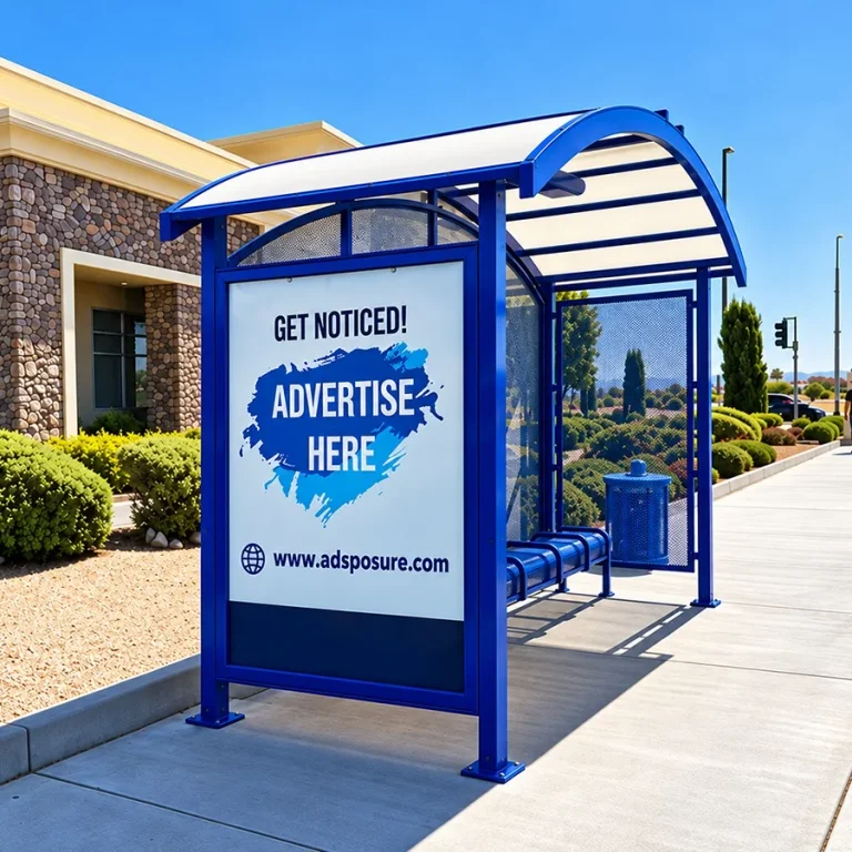 Bus shelter advertising