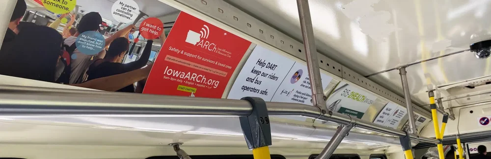 Des Moines Bus Interior Ads