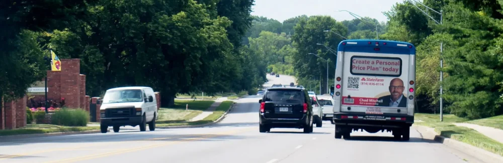 KCATA paratransit vehicles are all over the Kansas City Metro Area, and are a great way to reach a wide audience at a low cost.